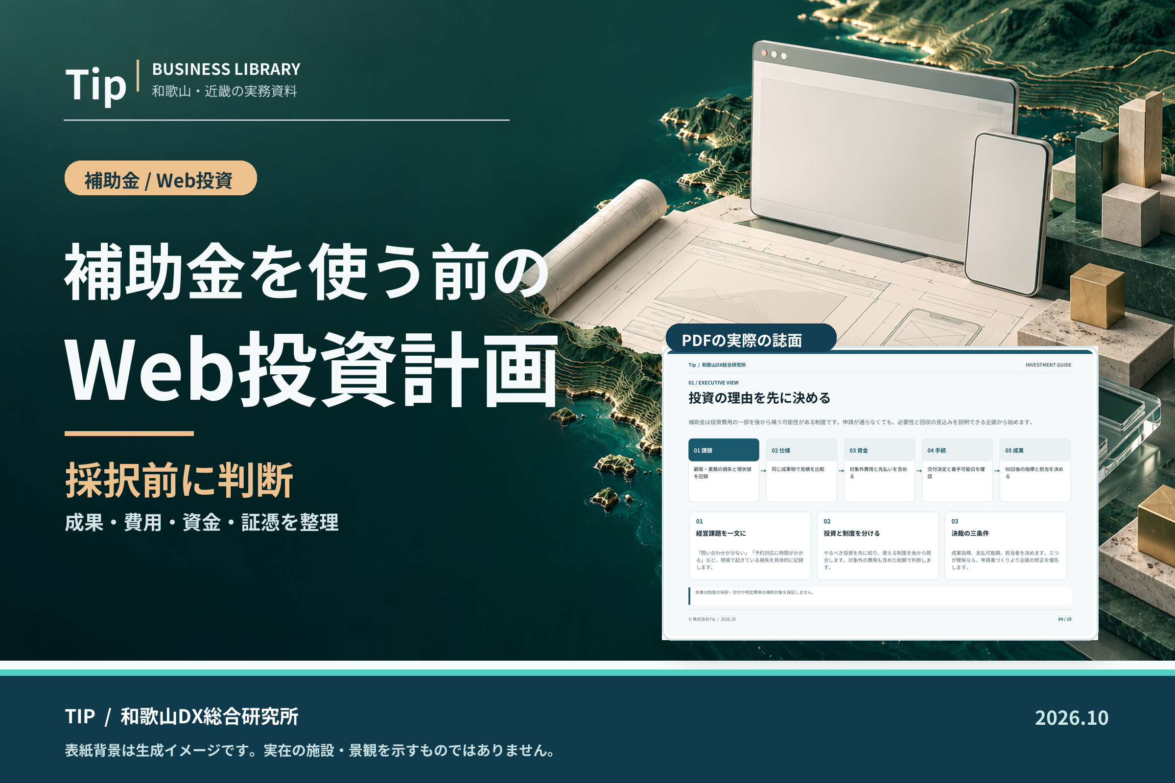 補助金を使う前のWeb投資計画ガイドの表紙