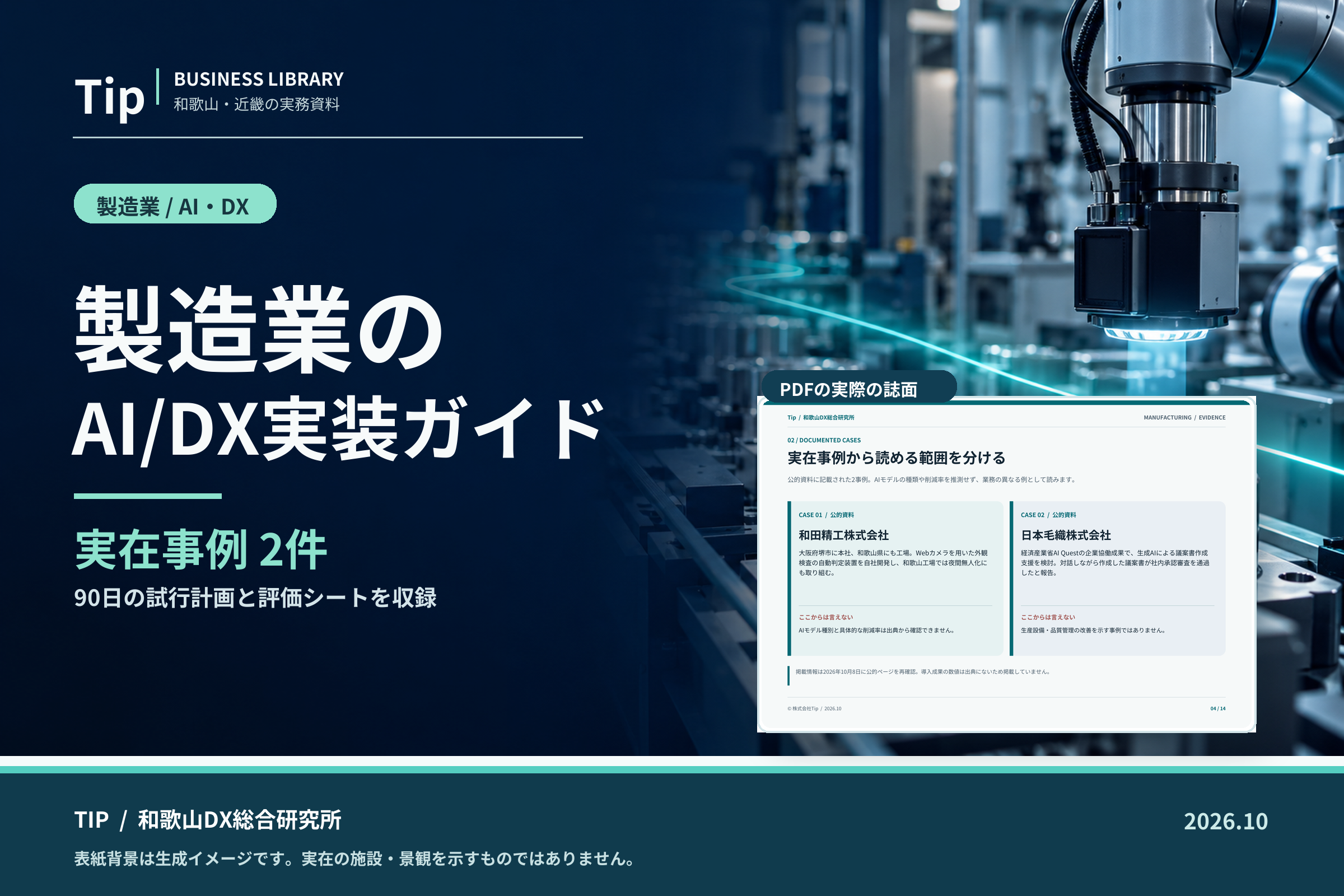 製造業のAI/DX実装ガイドの表紙
