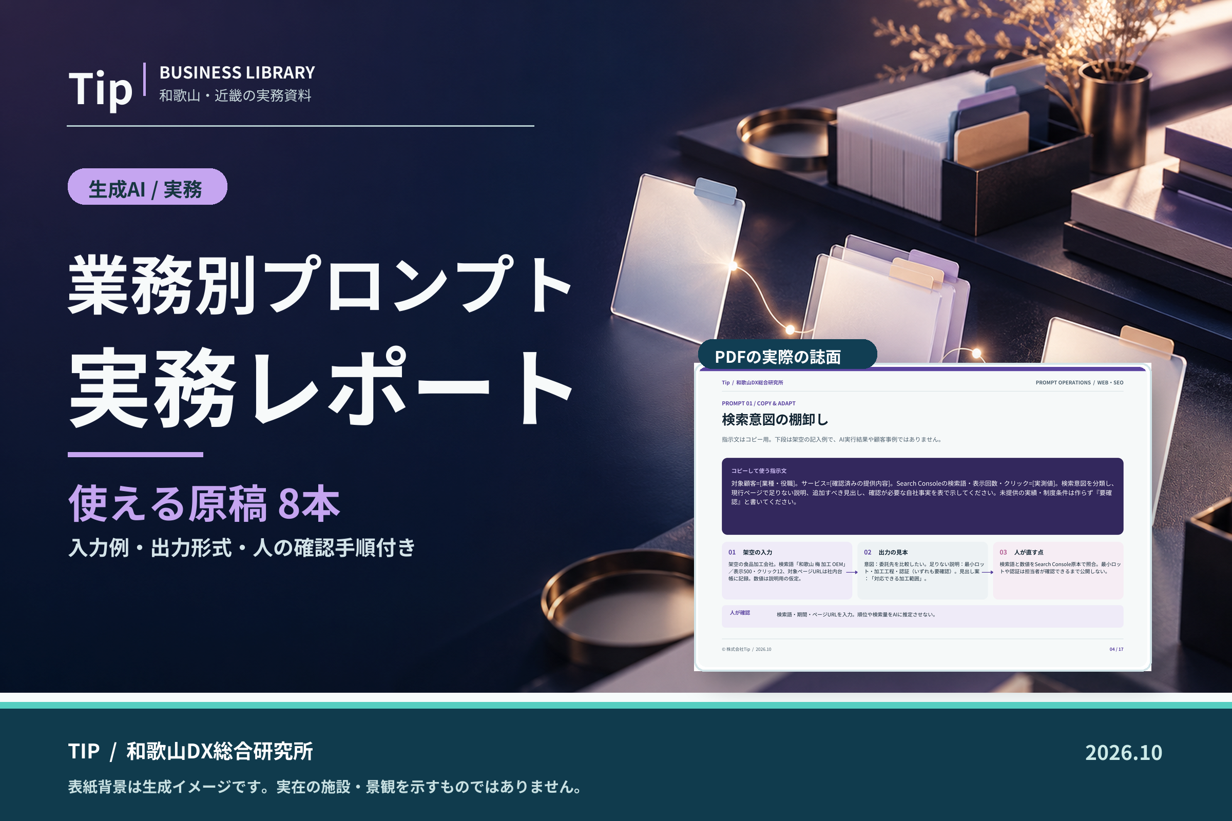 業務別プロンプト実務レポートの表紙