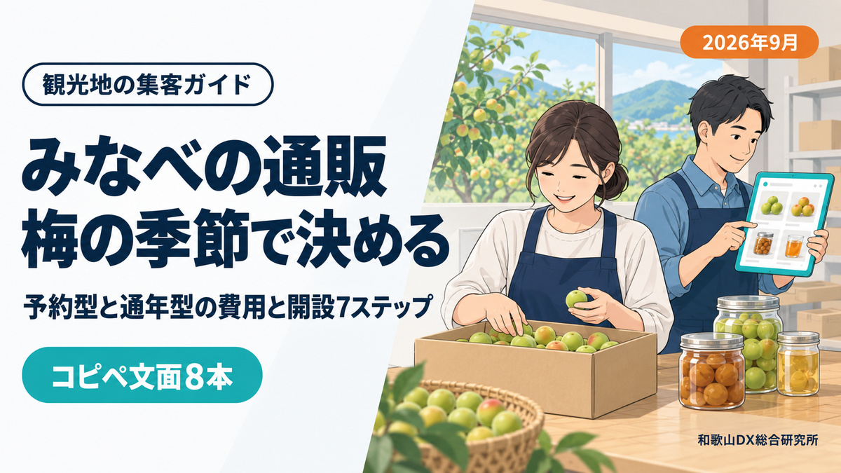 みなべ町のネットショップ制作|梅の季節から決める費用と開設7ステップ【2026年9月】