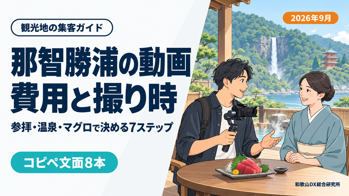那智勝浦町の動画制作|費用の出し方と参拝・温泉・マグロで決める7ステップ【2026年9月】